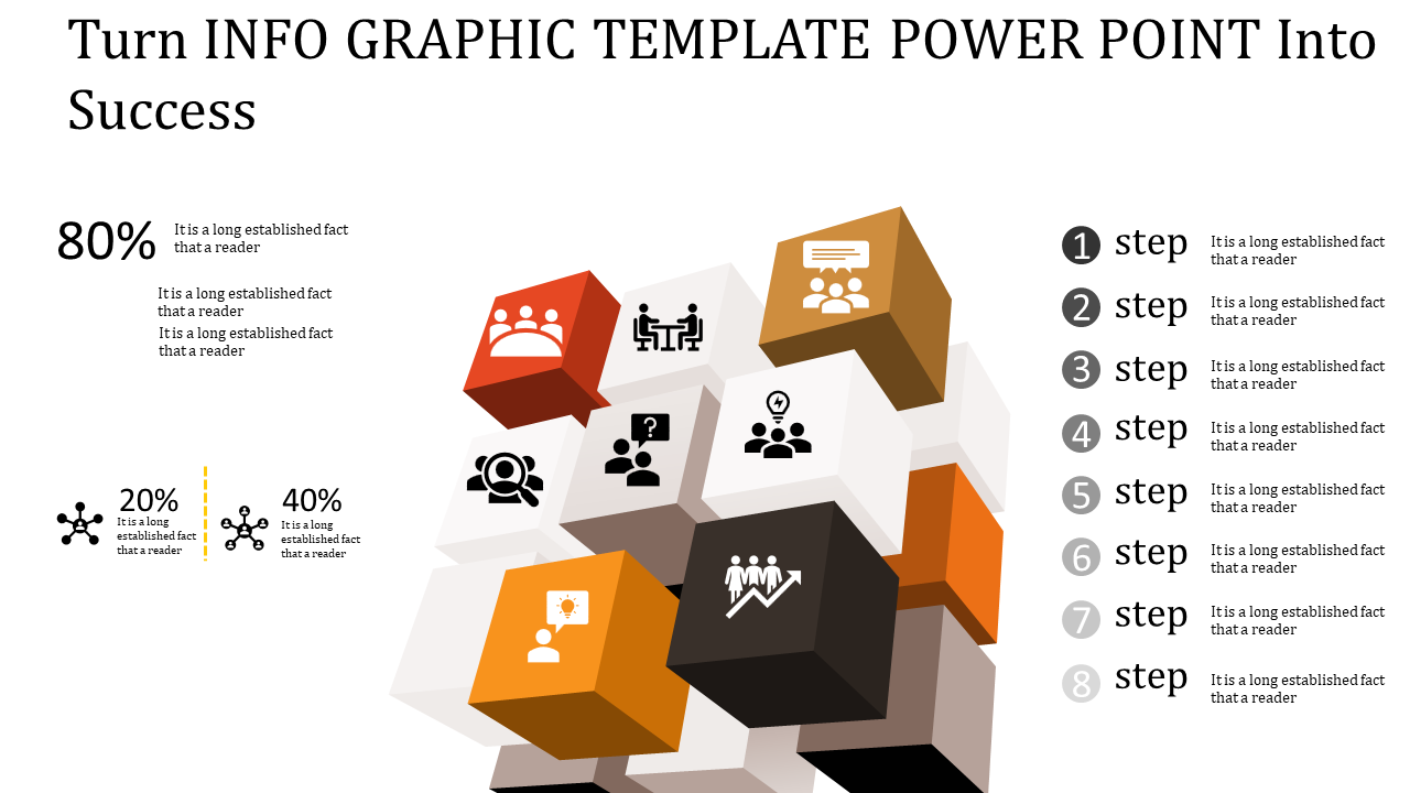3D Info Graphic Template Power Point - Cubes Presentation